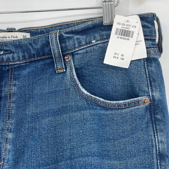 Abercrombie & Fitch Ankle Straight Womens Jeans Sz 18 Distressed Y2K High Rise - Picture 3 of 10